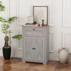 Mobile dispensa/credenza da fattoria con ante scorrevoli, credenza da cucina con doppie ante, cassetto e ripiano regolabile