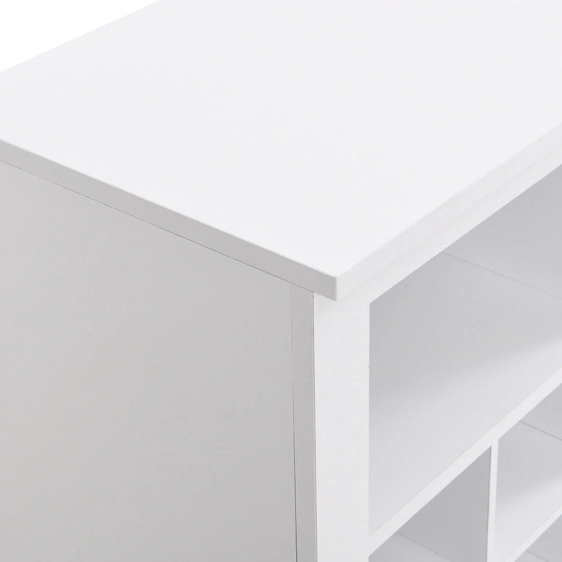 Consolle Scarpiera 24 Scomparti Design Elegante, Scarpiera Moderna con Base Curva, Madia Versatile di Alta Qualità