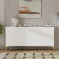 Credenza a 4 ante da 60" con ante intagliate e ripiani regolabili per ingresso, sala da pranzo, soggiorno