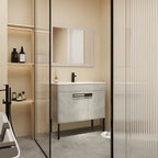 Mobile bagno da 24 pollici/30 pollici/36 pollici con lavabo, mobiletto freestanding/a parete, set lavabo in ceramica con ripiano regolabile