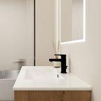 Mobile bagno da 24 pollici/30 pollici/36 pollici con lavabo, mobiletto freestanding/a parete, set lavabo in ceramica con ripiano regolabile