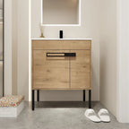 Mobile bagno da 24 pollici/30 pollici/36 pollici con lavabo, mobiletto freestanding/a parete, set lavabo in ceramica con ripiano regolabile