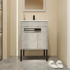 Mobile bagno da 24 pollici/30 pollici/36 pollici con lavabo, mobiletto freestanding/a parete, set lavabo in ceramica con ripiano regolabile