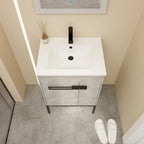Mobile bagno da 24 pollici/30 pollici/36 pollici con lavabo, mobiletto freestanding/a parete, set lavabo in ceramica con ripiano regolabile