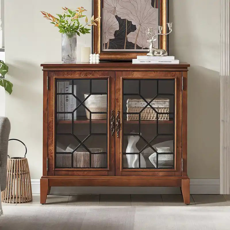 Credenza e buffet, armadietto decorativo con ante, mobiletto console effetto invecchiato per ingresso, soggiorno, camera da letto, cucina