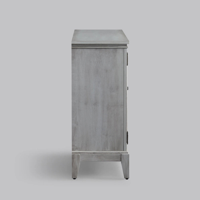 Credenza e buffet, armadietto decorativo con ante, mobiletto console effetto invecchiato per ingresso, soggiorno, camera da letto, cucina