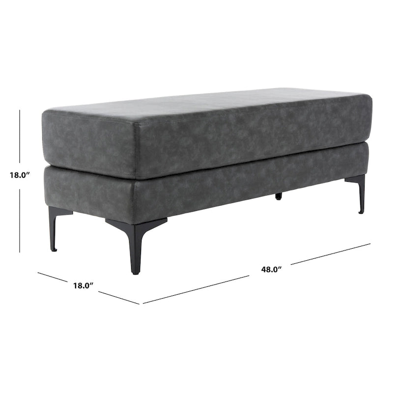 Panca rettangolare Roena - 122 cm L x 46 cm P x 46 cm H