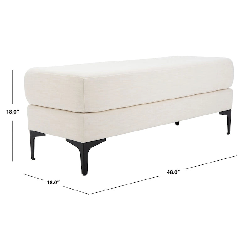 Panca rettangolare Roena - 122 cm L x 46 cm P x 46 cm H