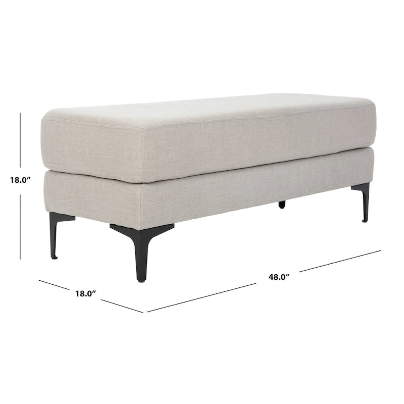 Panca rettangolare Roena - 122 cm L x 46 cm P x 46 cm H