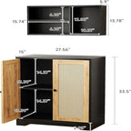 Credenza accentata a 2 ante - 15P x 27,56L x 47,24A