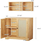 Credenza accentata a 2 ante - 15P x 27,56L x 47,24A