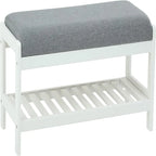 Wood Shoe Bench - 13.4D x 32.9W x 15.8H