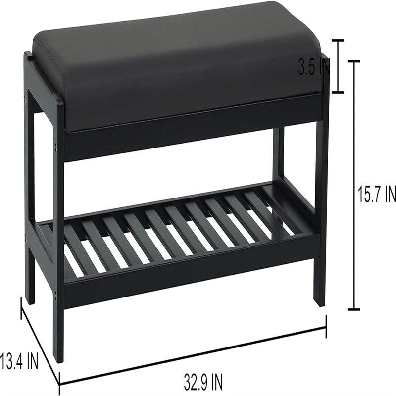 Panca scarpiera in legno - 34P x 83,5L x 40A cm