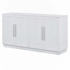 Credenza con 4 Ante Ampio Spazio Contenitivo con Ripiani Regolabili