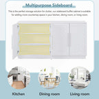 Credenza con 4 Ante Ampio Spazio Contenitivo con Ripiani Regolabili