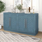 Credenza con 4 Ante Ampio Spazio Contenitivo con Ripiani Regolabili