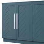 Credenza con 4 Ante Ampio Spazio Contenitivo con Ripiani Regolabili