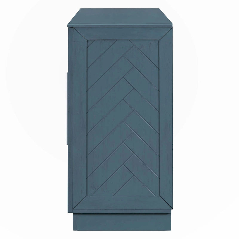 Credenza con 4 Ante Ampio Spazio Contenitivo con Ripiani Regolabili