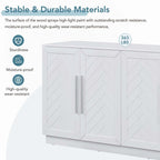 Credenza con 4 Ante Ampio Spazio Contenitivo con Ripiani Regolabili
