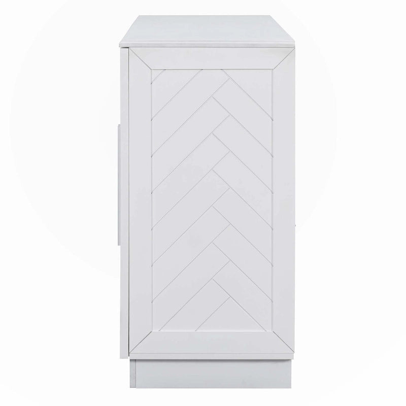 Credenza con 4 Ante Ampio Spazio Contenitivo con Ripiani Regolabili