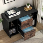 Classificatore mobile laterale in legno a 2 cassetti