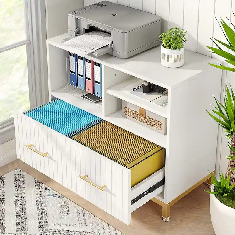 Armadietto Archivio con Cassetto, Formato Letter/Letter/A4, Asta Regolabile