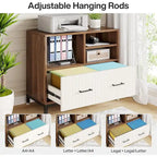 Armadietto Archivio con Cassetto, Formato Letter/Letter/A4, Asta Regolabile