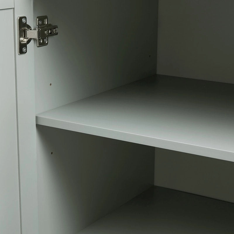 Armadio da bagno alto con ante, tre cassetti