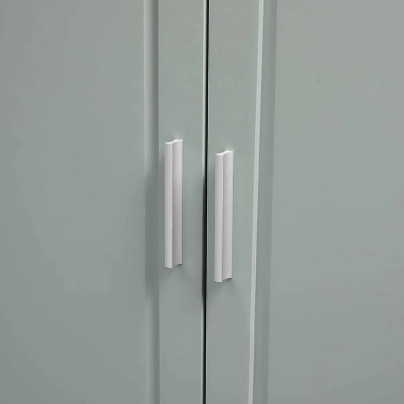 Armadio da bagno alto con ante, tre cassetti
