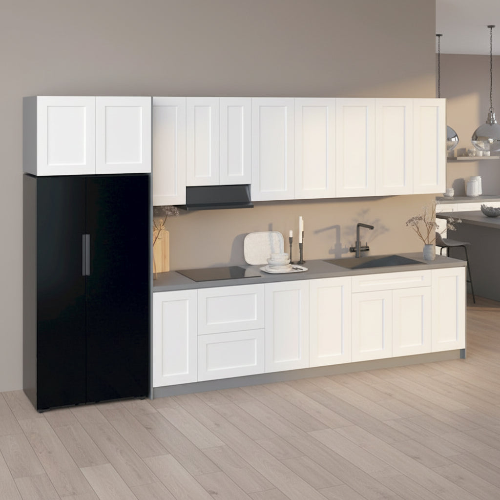 Kitchen Timeless Collection White Matte Color Base Size 13Ft Wide - 157x24