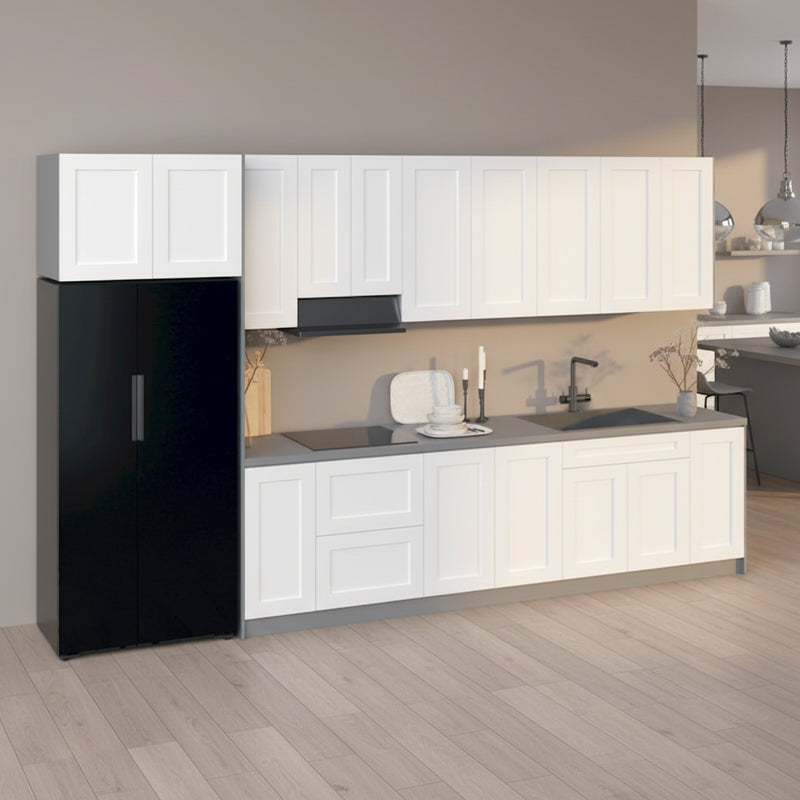 Kitchen Timeless Collection White Matte Color Base Size 13Ft Wide - 157x24