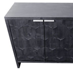 Mobiletto d'accento in stile rustico a 4 ante, mobile credenza in legno, buffet, server, mobile contenitore