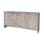 Mobiletto d'accento in stile rustico a 4 ante, mobile credenza in legno, buffet, server, mobile contenitore