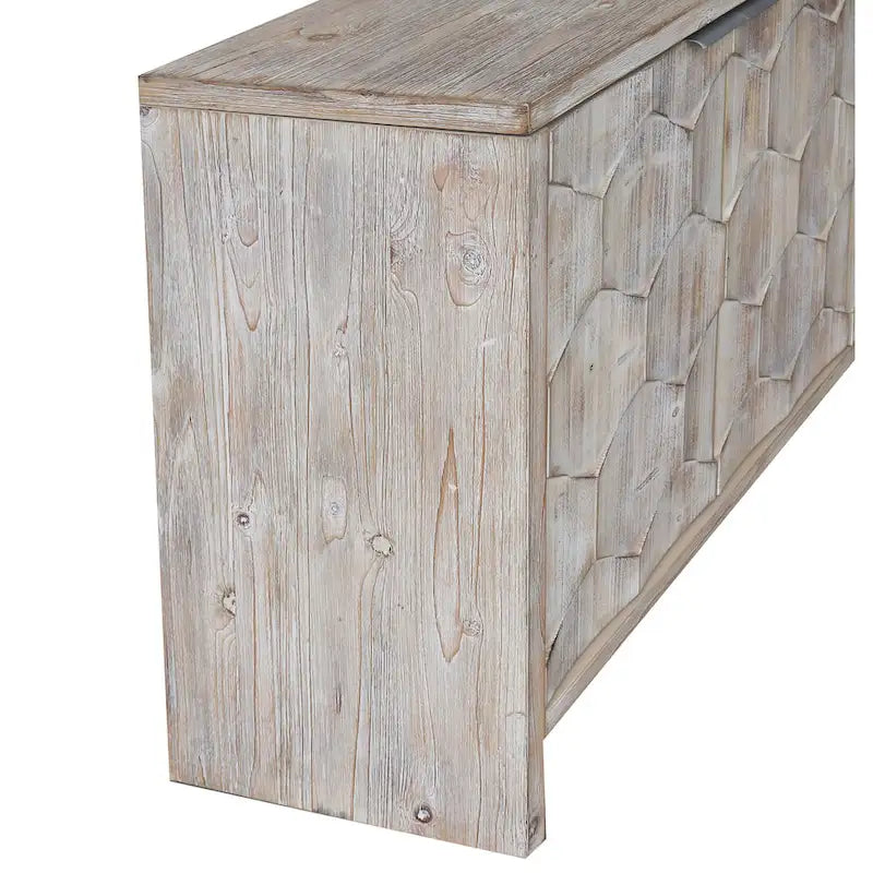 Mobiletto d'accento in stile rustico a 4 ante, mobile credenza in legno, buffet, server, mobile contenitore