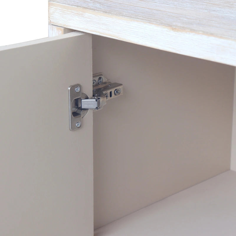 Mobiletto d'accento in stile rustico a 4 ante, mobile credenza in legno, buffet, server, mobile contenitore