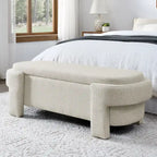 Panca Imbottita con Ampio Spazio ContenitorePouf Contenitore Moderni, per il Soggiorno, l'Ingresso e la Camera da Letto