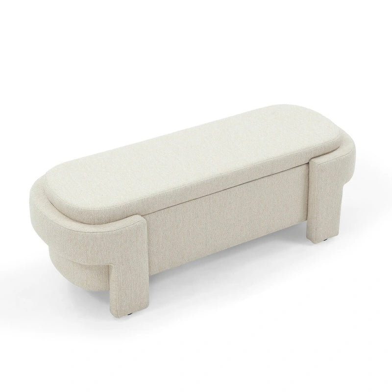 Panca Imbottita con Ampio Spazio ContenitorePouf Contenitore Moderni, per il Soggiorno, l'Ingresso e la Camera da Letto
