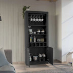 Mobile bar per cucina, sala da pranzo, soggiorno, nero