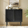 Mobile credenza moderno Dominik da 81 cm a 2 ante con luci a LED