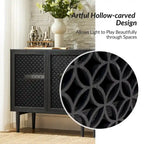 Mobile credenza moderno Dominik da 81 cm a 2 ante con luci a LED