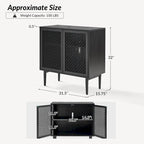 Mobile credenza moderno Dominik da 81 cm a 2 ante con luci a LED