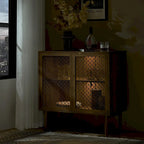 Mobile credenza moderno Dominik da 81 cm a 2 ante con luci a LED