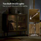 Mobile credenza moderno Dominik da 81 cm a 2 ante con luci a LED