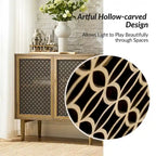 Mobile credenza moderno Dominik da 81 cm a 2 ante con luci a LED