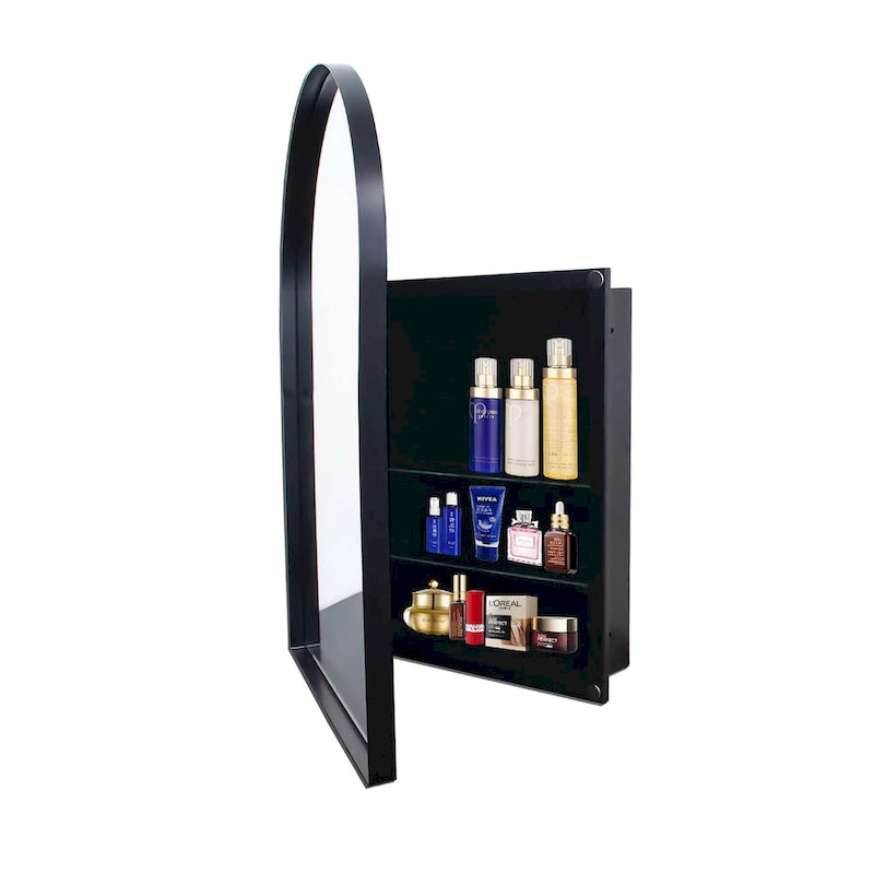 Mobiletto specchio ad arco da incasso 24x36 pollici