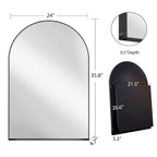 Mobiletto specchio ad arco da incasso 24x36 pollici