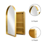 Mobiletto specchio ad arco da incasso 24x36 pollici