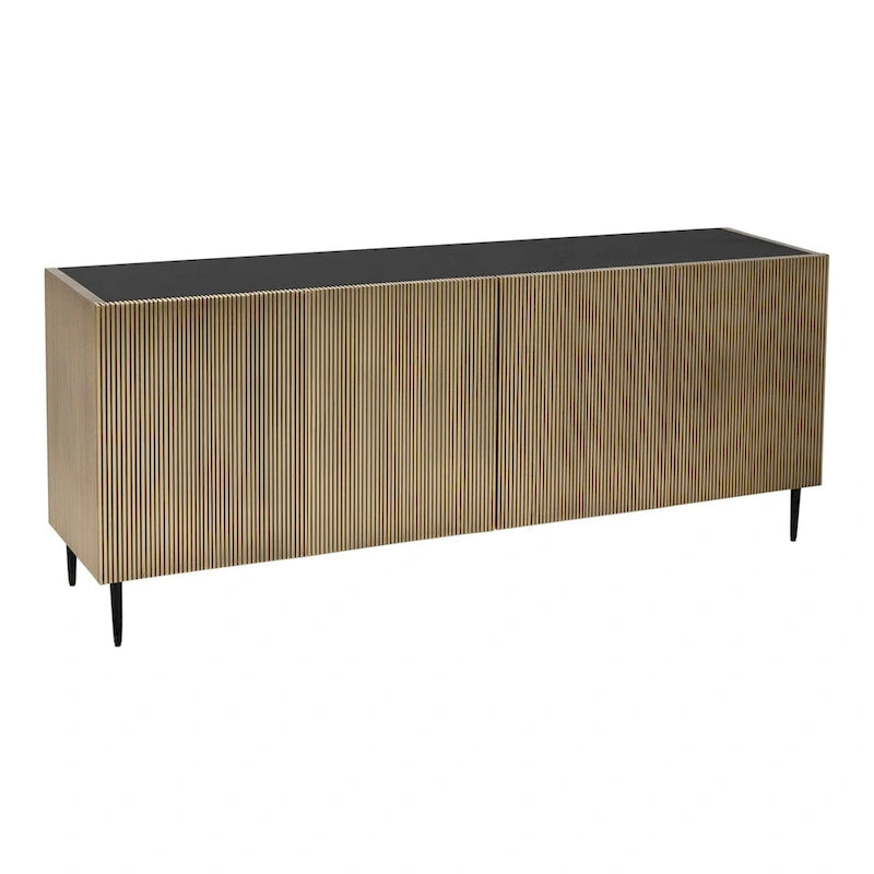 Madia a 2 ante con finitura in ottone Art Déco