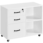 Classificatore Mobile con 3 Cassetti e 2 Ripiani - Stile Vintage