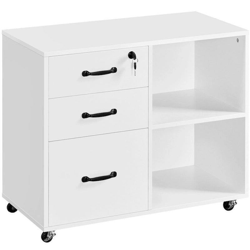 Classificatore Mobile con 3 Cassetti e 2 Ripiani - Stile Vintage